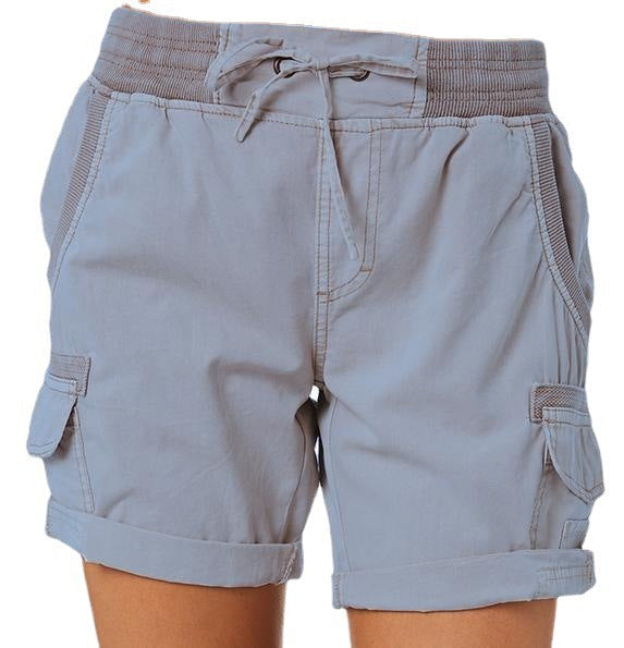 Damen Cargo Shorts Sommer Freizeitmode mit Taschen – Bequeme Outdoor Bermudashorts