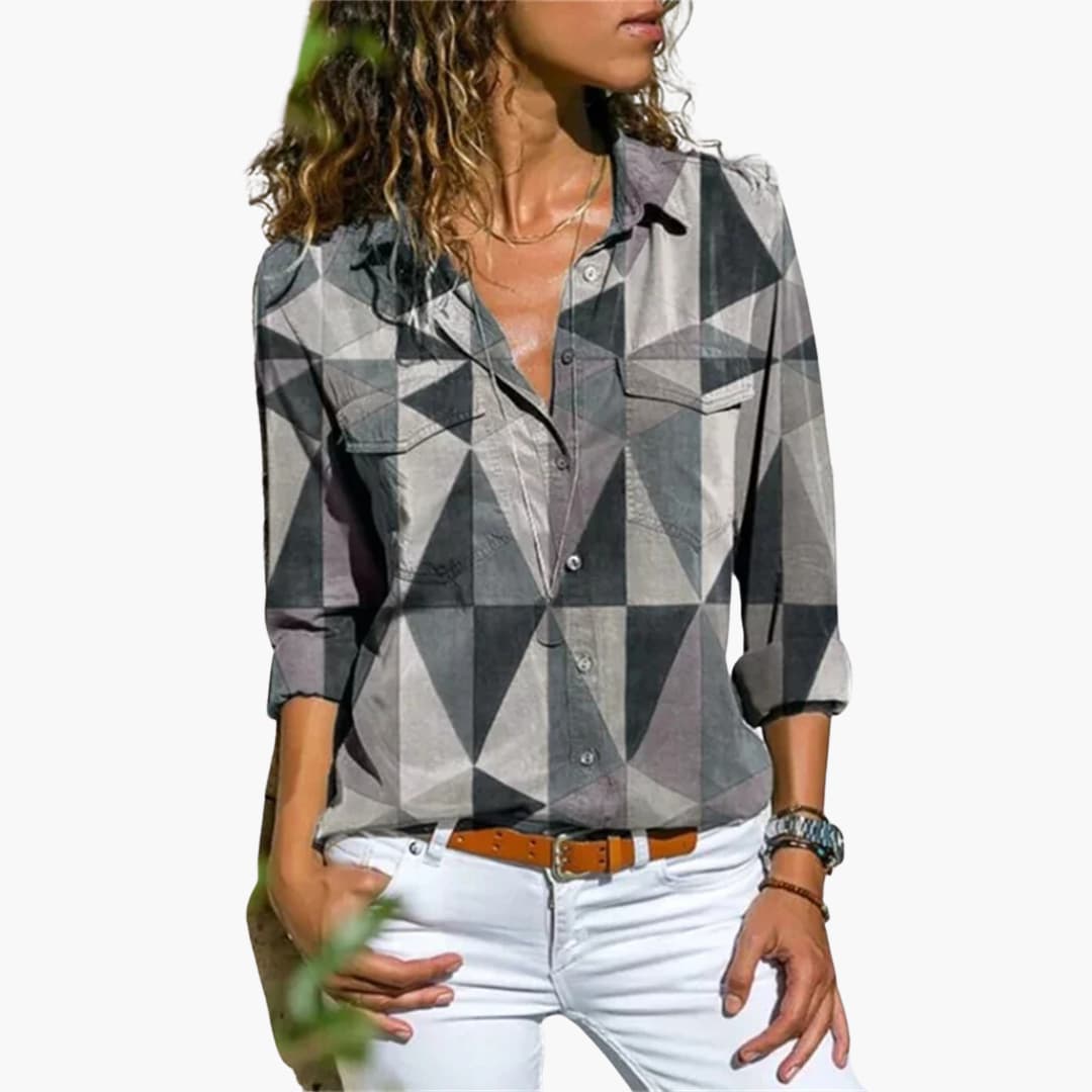 Fließende Bluse mit Blumenmuster - Damen Sommerlook