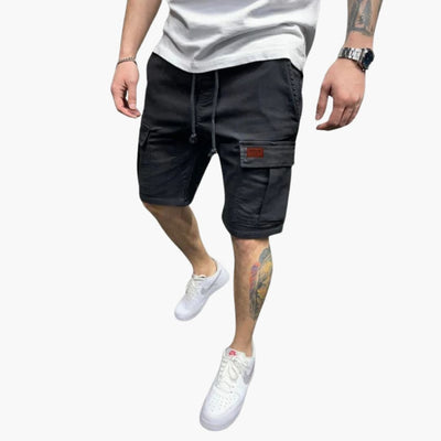 Herren Cargoshorts mit Kordelzug und Klappentaschen