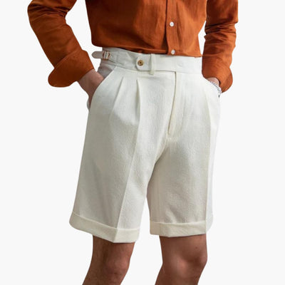 Herren Slim Fit Shorts aus leichter Sommerstoff mit Bundverschluss