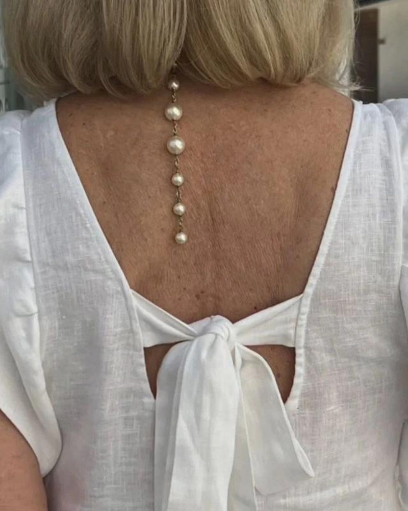 Lena | Elegantes ärmelloses Kleid aus Baumwollleinen