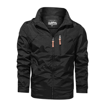 Regenjacke Herren Mit Stehkragen | Wasserabweisend Und Mit Reißverschluss