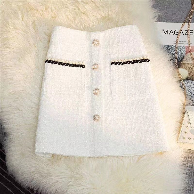 Dorothea - Tweedrock mit hoher Taille in A-Linie