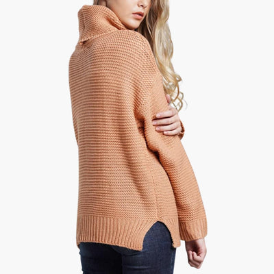 Damen pullover mit Rollkragen und langen Ärmeln
