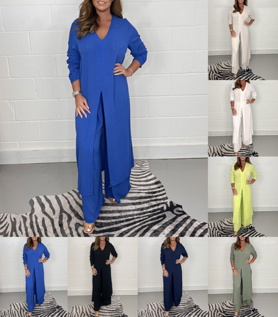 Alejandra | Lässig V-Ausschnitt Zweiteilig Satz