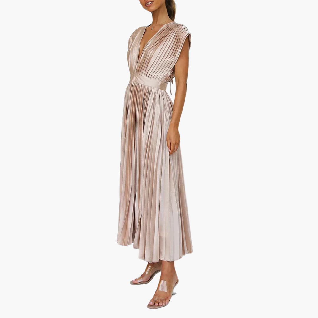 Elegantes Midikleid mit V-Ausschnitt - Damen Abendmode Farfetch