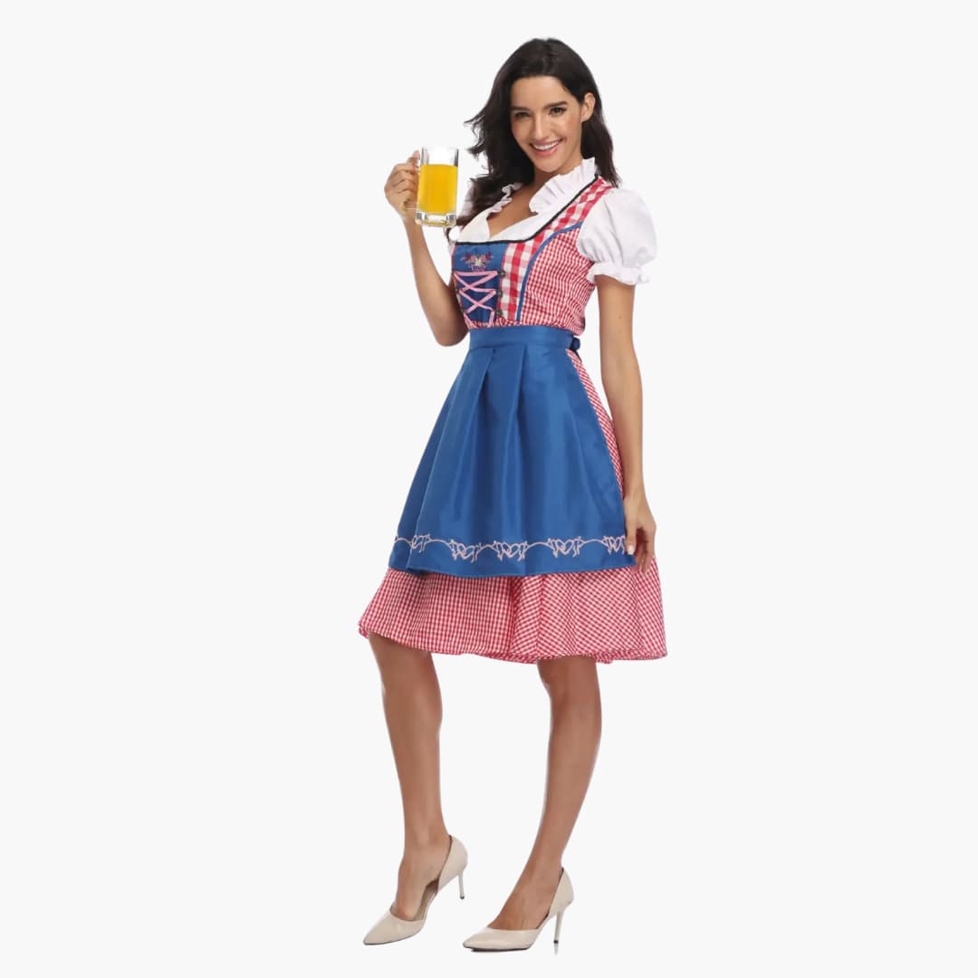 Dirndl kleid mit Schürze für Damen - Oktoberfest 2025