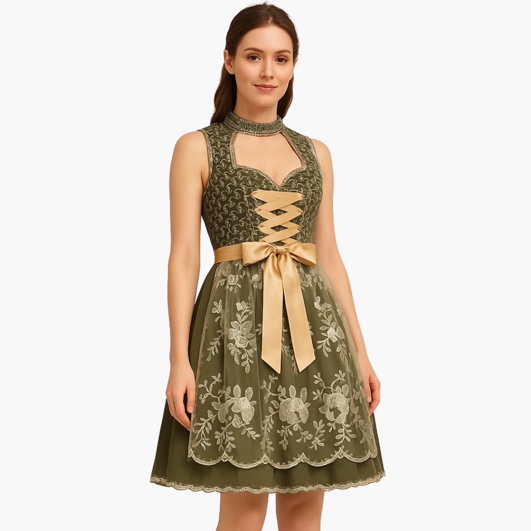 Dirndl mit Schürze für Damen - Oktoberfest 2025