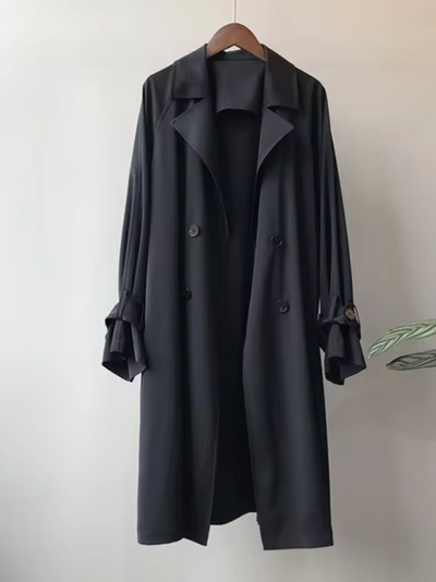 Damen Langer Wasserdichter Trenchcoat | Lässig