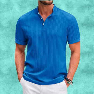 Tomasz – Lässiges Leinenhemd Mit Streifen Und Knöpfen