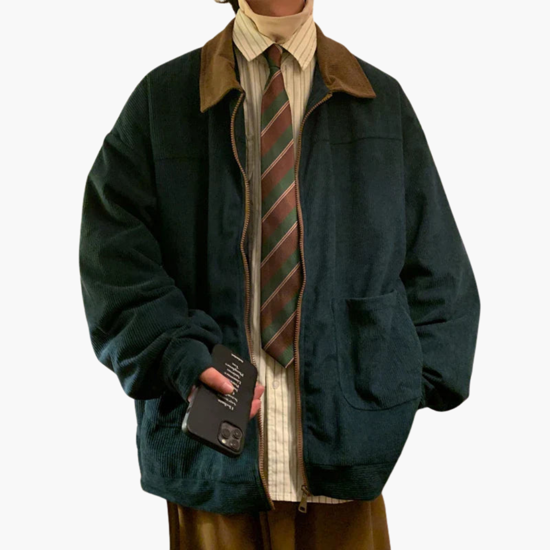 Herren Bomberjacke mit Reißverschluss und Vordertaschen