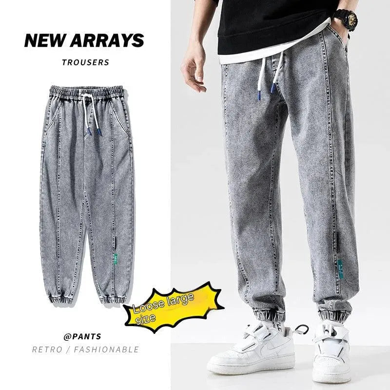 Heidi-Mode | Modische Plus-Size-Herren-Jeans mit Knöchelbindung