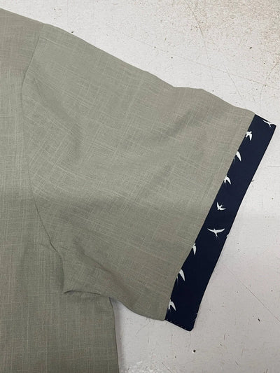 Trofim – Elegantes Niedliches Hemd Mit Vogel Drucken