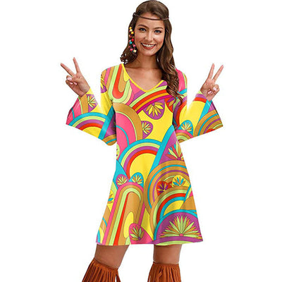 Susan – Hippie Kleid mit Druck