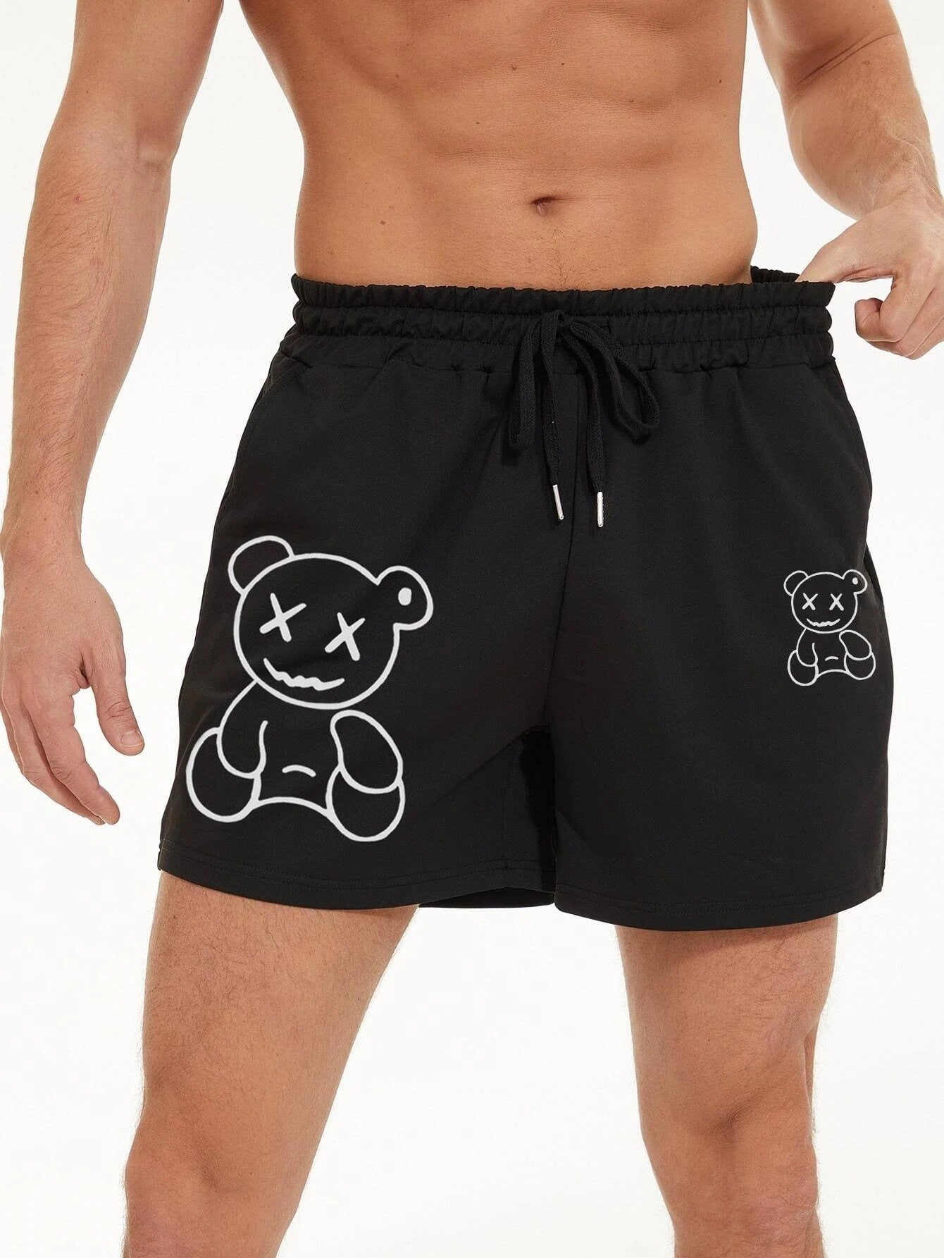 Terence – Baumwoll-Printed Bärenshorts für Herren