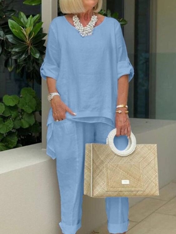 Danni - Rundhalsausschnitt 2-Teiliger Freizeitanzug