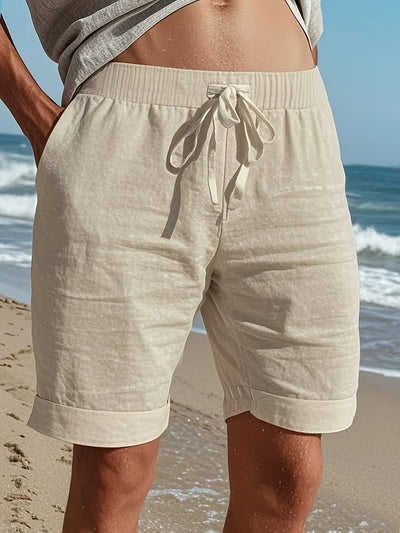 Callan – Lässige Leinen Shorts Mit Tasche