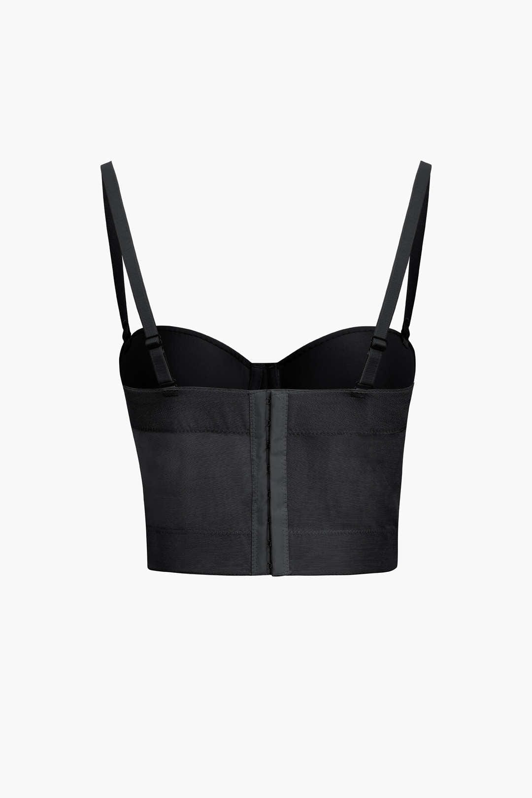 Ida | Figurbetontes Bustier-Top mit Bügel-Cups und transparenter Mesh-Struktur