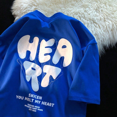 Eddie – Modisches Kurzarm-T-Shirt mit Herzdruck