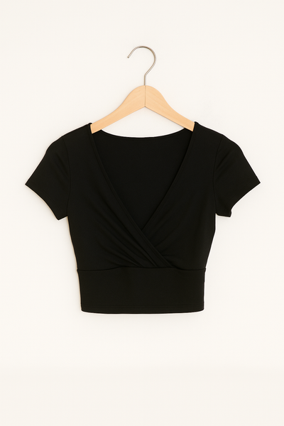 Schickes V-Ausschnitt Crop Top