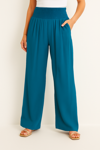 Weite Hose mit elastischem Bund