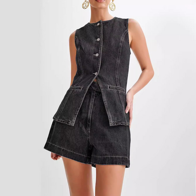 Isolde - Entspanntes Damen-Denim-Set für den Alltag