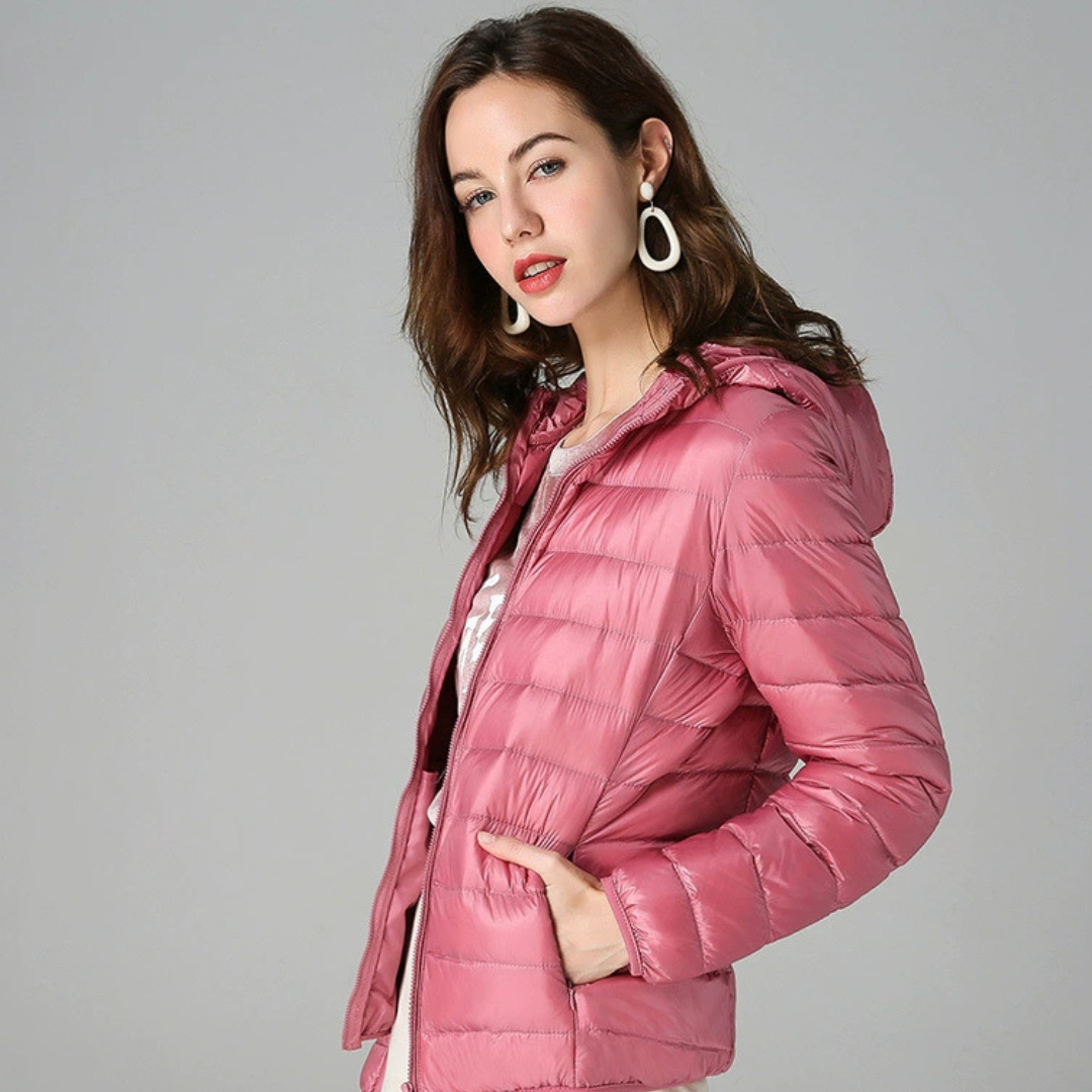 MIRAVO | Leichte Gefütterte Übergangsjacke – Lachs