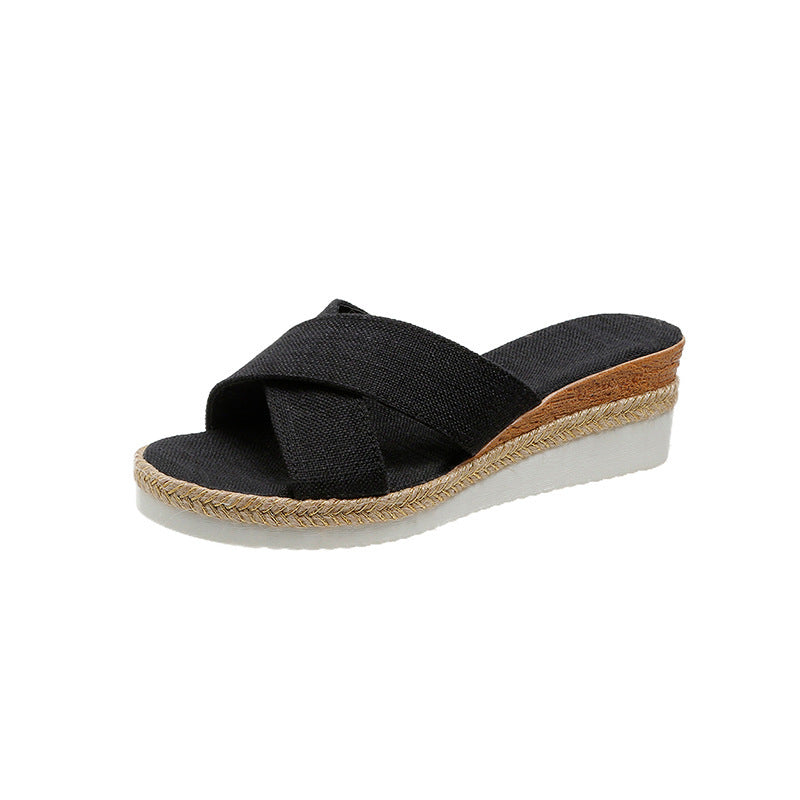 Lauren – Vegane Keilsandalen aus Hanf