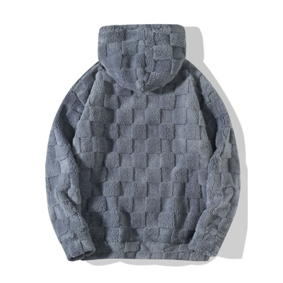 Dave – Flauschiger Hoodie mit modernem Karomuster