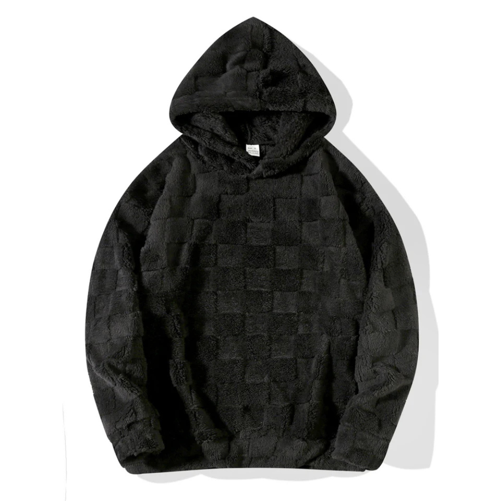 Dave – Flauschiger Hoodie mit modernem Karomuster