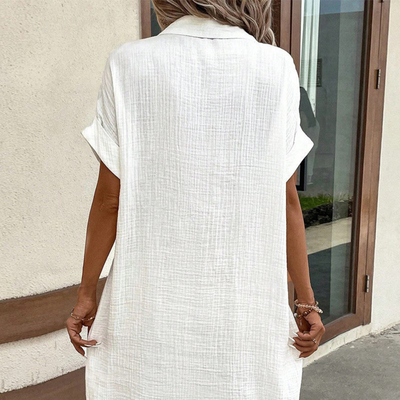 Marita – Luftiges weißes Hemdkleid