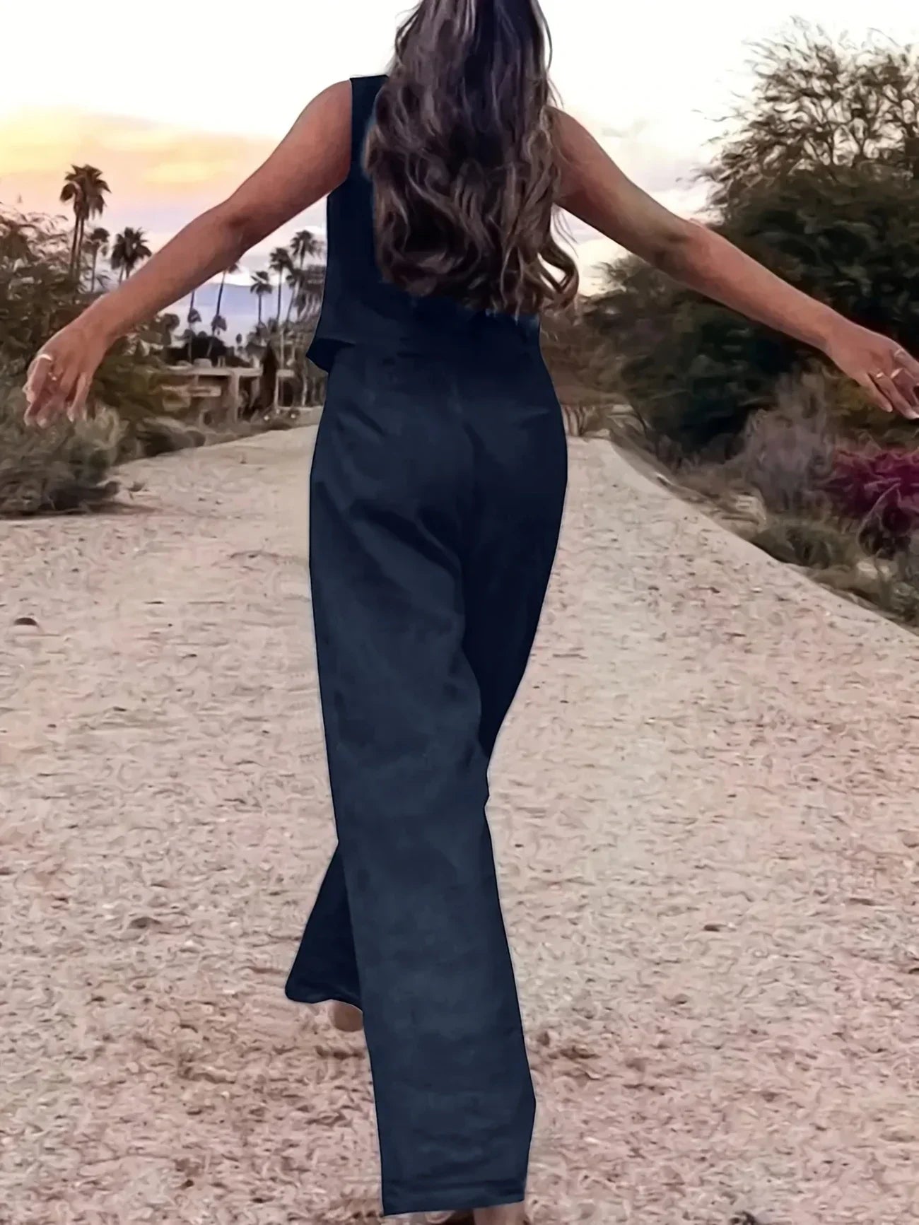 Jorja – Elegantes ärmelloses Zweiteiler Outfit-Set