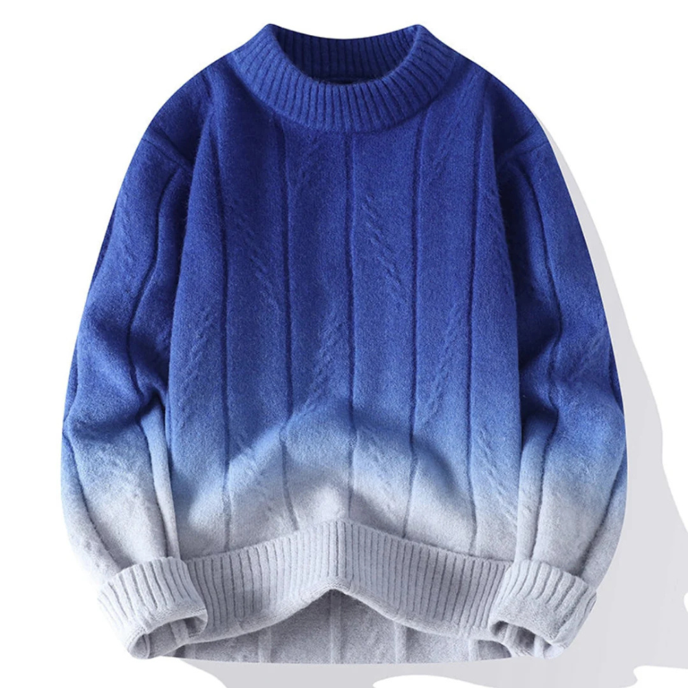 Yannick – Herrenpullover mit Ombre-Design