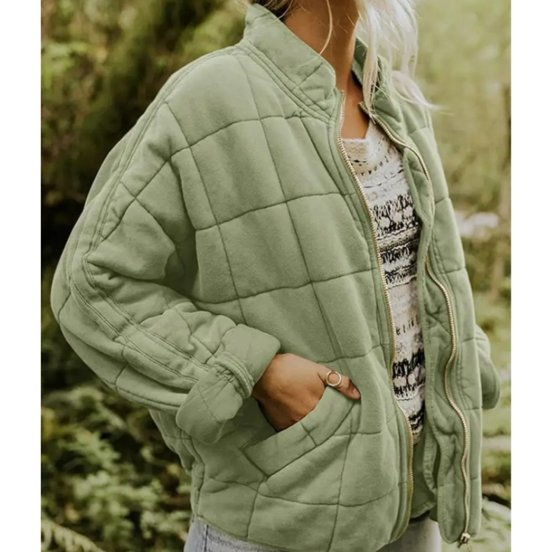 Damen Warme Reißverschluss Jacke