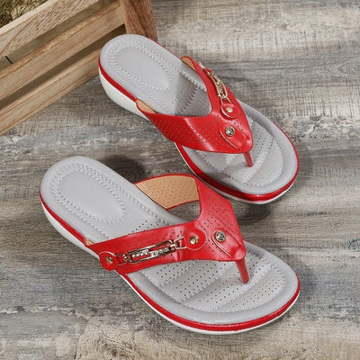 Gabrielle – Wedge-Plattform Flip-Flops mit Zehensteg