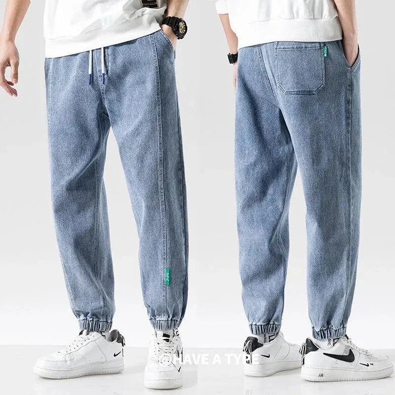 Heidi-Mode | Modische Plus-Size-Herren-Jeans mit Knöchelbindung