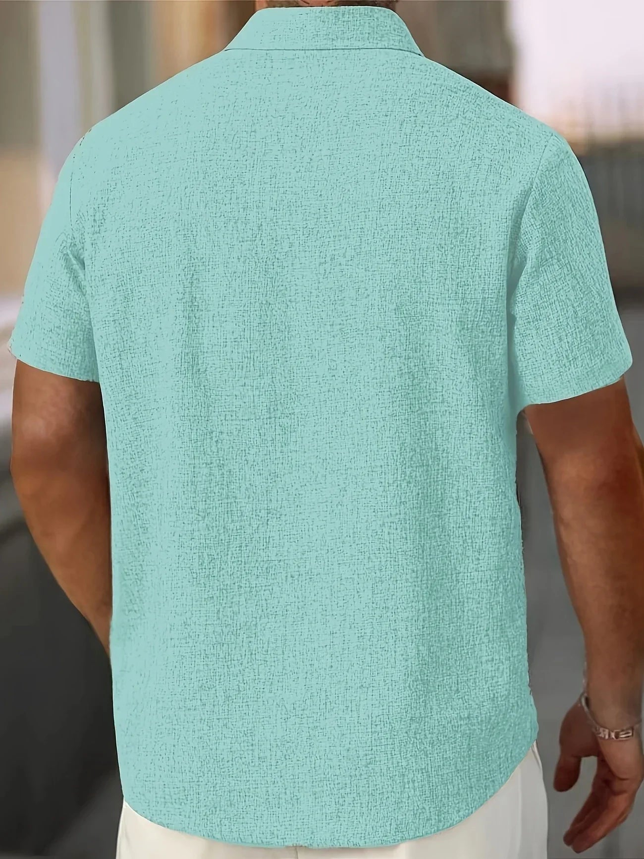 Dwight - Leichtes Hemd Aus Leinenmischung Mit Kurzen Ärmeln