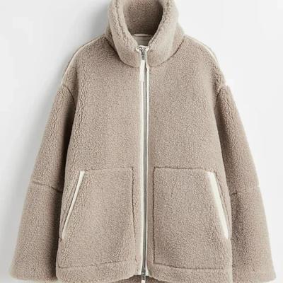 Jena – Kuschelige Teddyjacke mit Reißverschluss