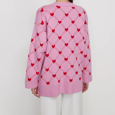 Wibke – Romantische Strickjacke mit Herzmuster