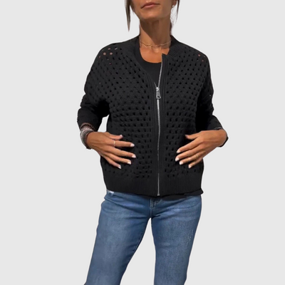 Celina – Stilvolle Strickjacke mit Reißverschluss!