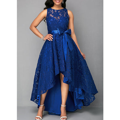 Exquisite Geprägte Spitze Unregelmäßiges Kleid