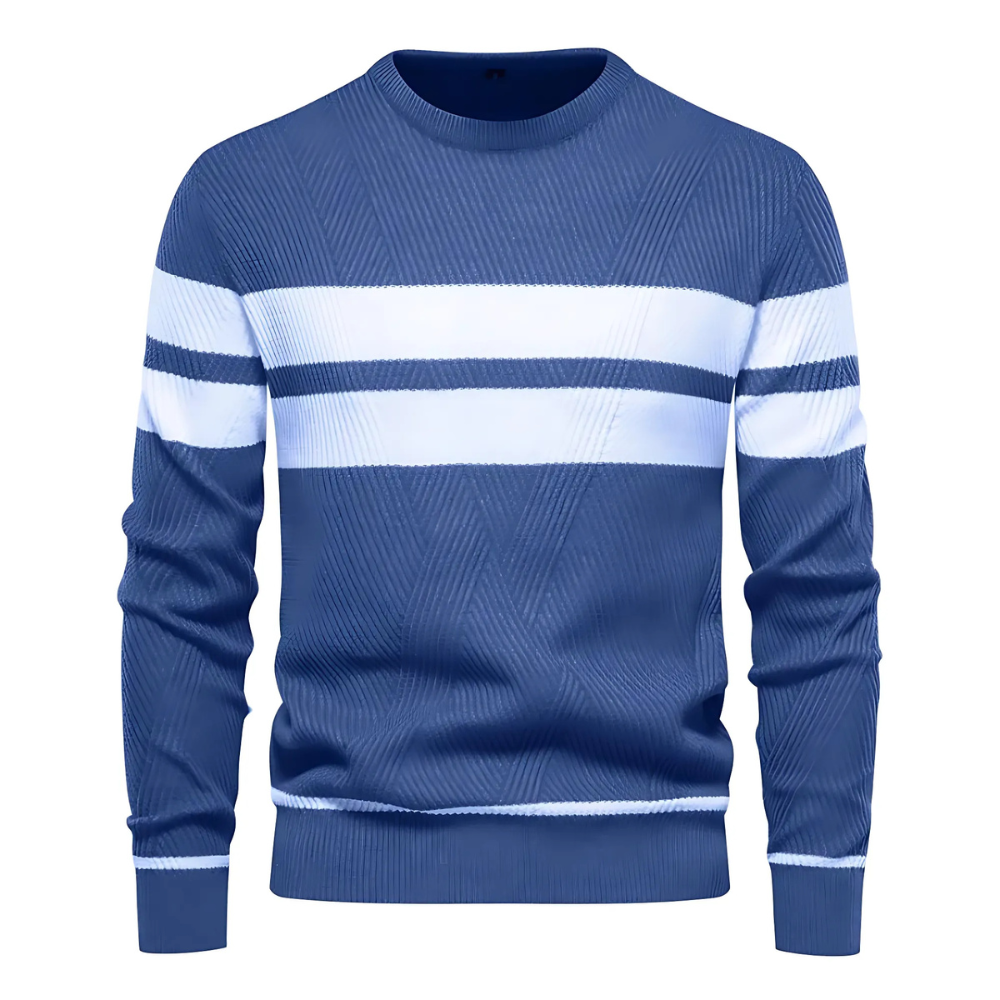 Chris – Herrenpullover mit klassischem Streifendesign