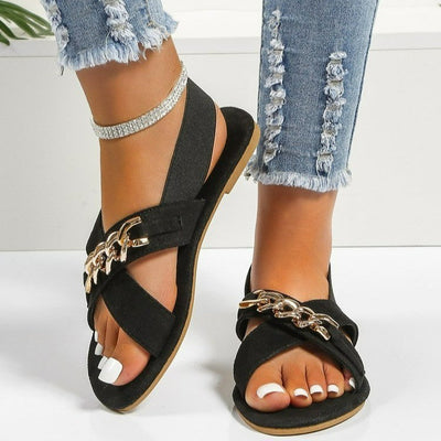 Gabrielle – Flache Sandalen aus veganem Leder für den Sommer