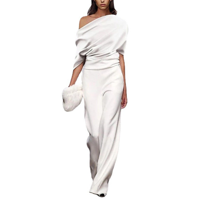 Lisa – Lässiger Jumpsuit mit weitem Schnitt in einfarbig