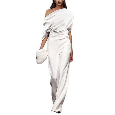 Lisa – Lässiger Jumpsuit mit weitem Schnitt in einfarbig