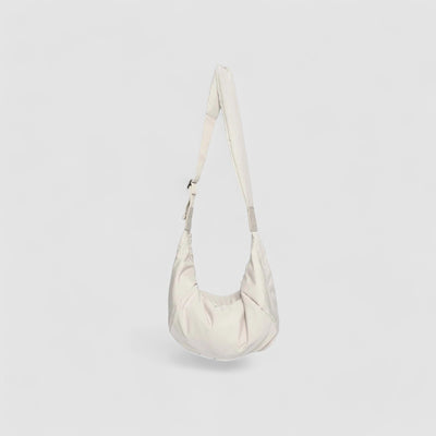 Puffer Schultertasche Damen – Vegane Leder Hobo Bag mit Reißverschluss