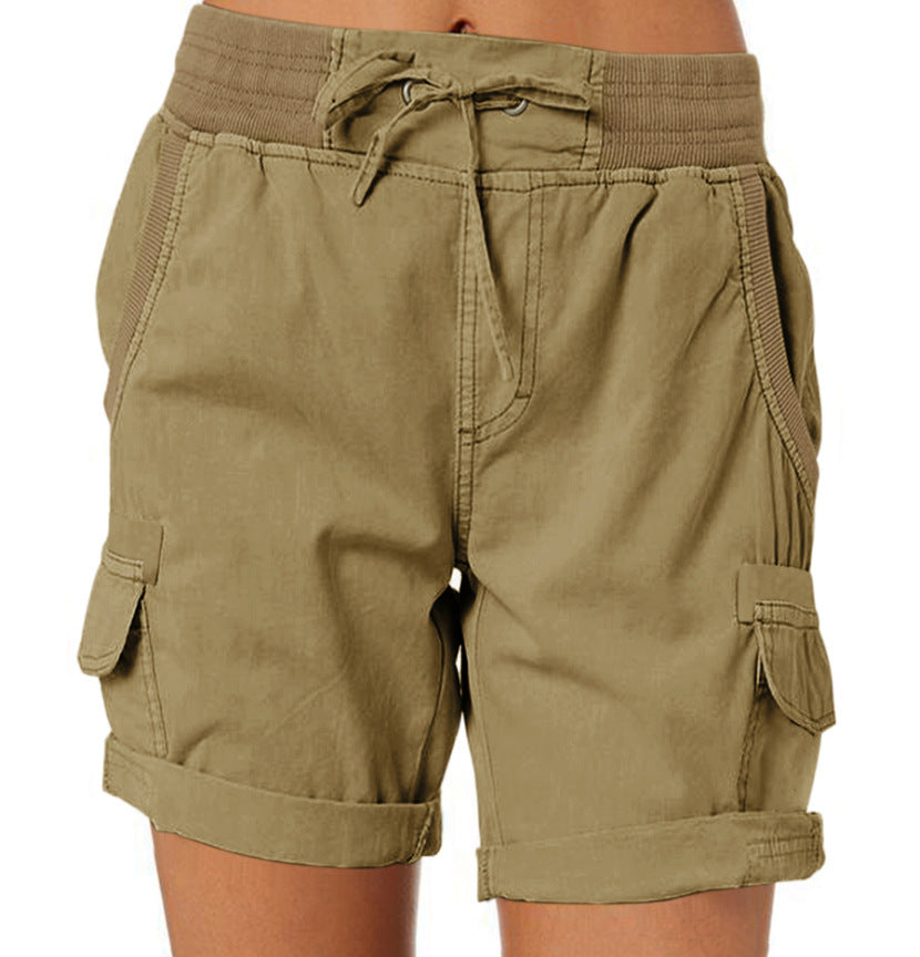 Damen Cargo Shorts Sommer Freizeitmode mit Taschen – Bequeme Outdoor Bermudashorts