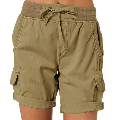 Damen Cargo Shorts Sommer Freizeitmode mit Taschen – Bequeme Outdoor Bermudashorts