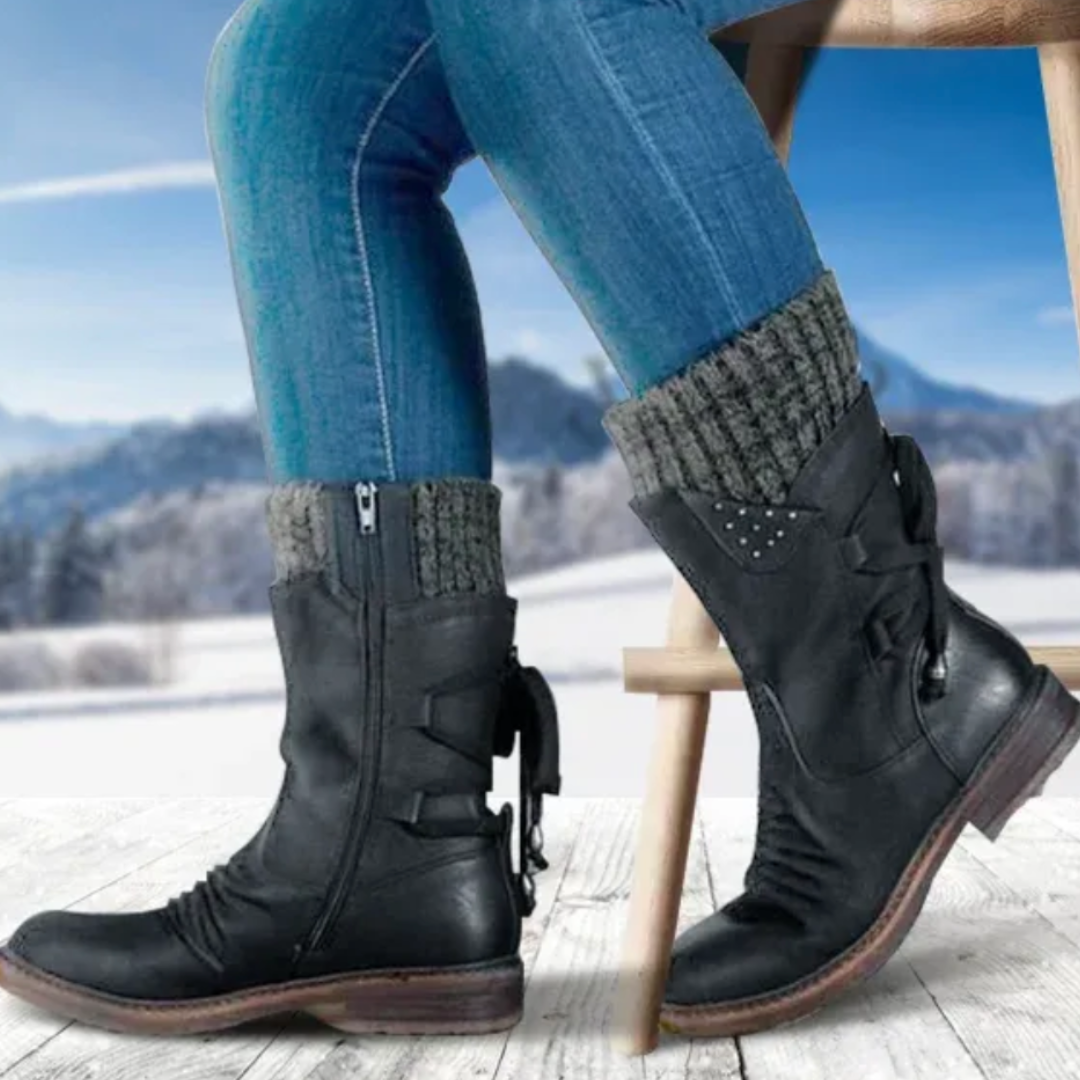 Orthopädische Winterstiefel für Damen - wasserdicht, warm, elegant