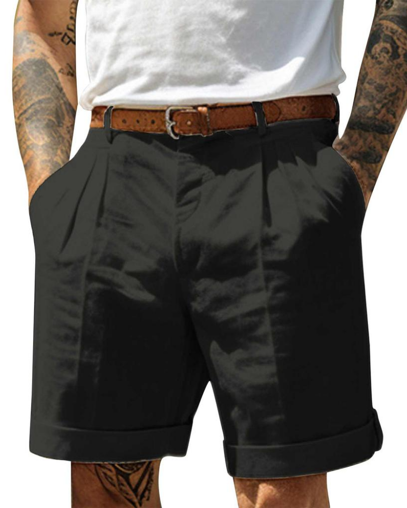 Herren Klassisch Gefaltete Shorts | Komfortabel